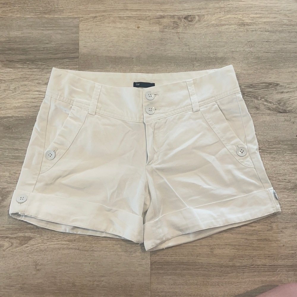 GAP Women's White Jean/Canvas Shorts